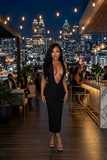 Date at Midnight Deep-V Dress